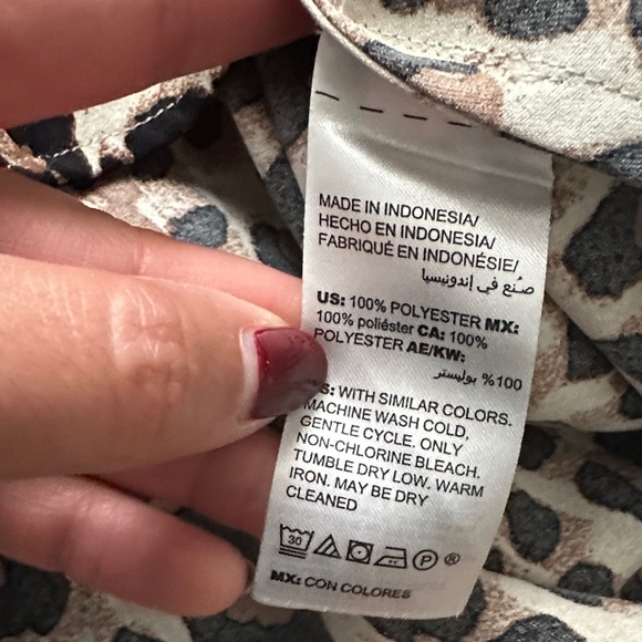 Chico's Animal Print Tunic Dress Leopard Shift Dress Size 0 (4/6) Casual - Picture 7 of 7